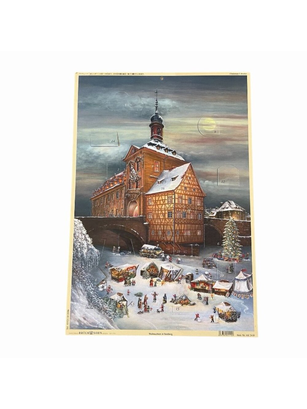 Vintage German Advent Calendar Bruck & Sohn Weihnachten In Bamberg